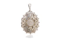 Victorian silver "forget me not' locket