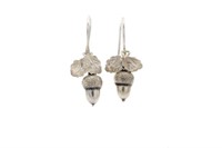 Antique silver Acorn drop earrings