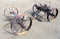 Wooden Wagon Axles/Iron Wheels