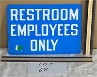 Metal Restrooms Sign