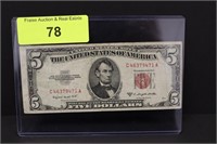 1953B Red Seal $5 Bill