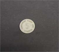 1876 5 Deutsche Reich Pfennig