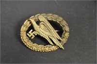 Vintage WWII Tombak Luftwaffe Paratrooper Badge