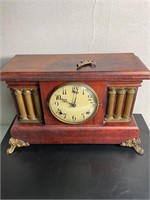 Antique clock with winding key