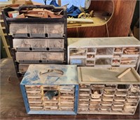 Shop Organizers Filled w/ Wood Pieces & Tools