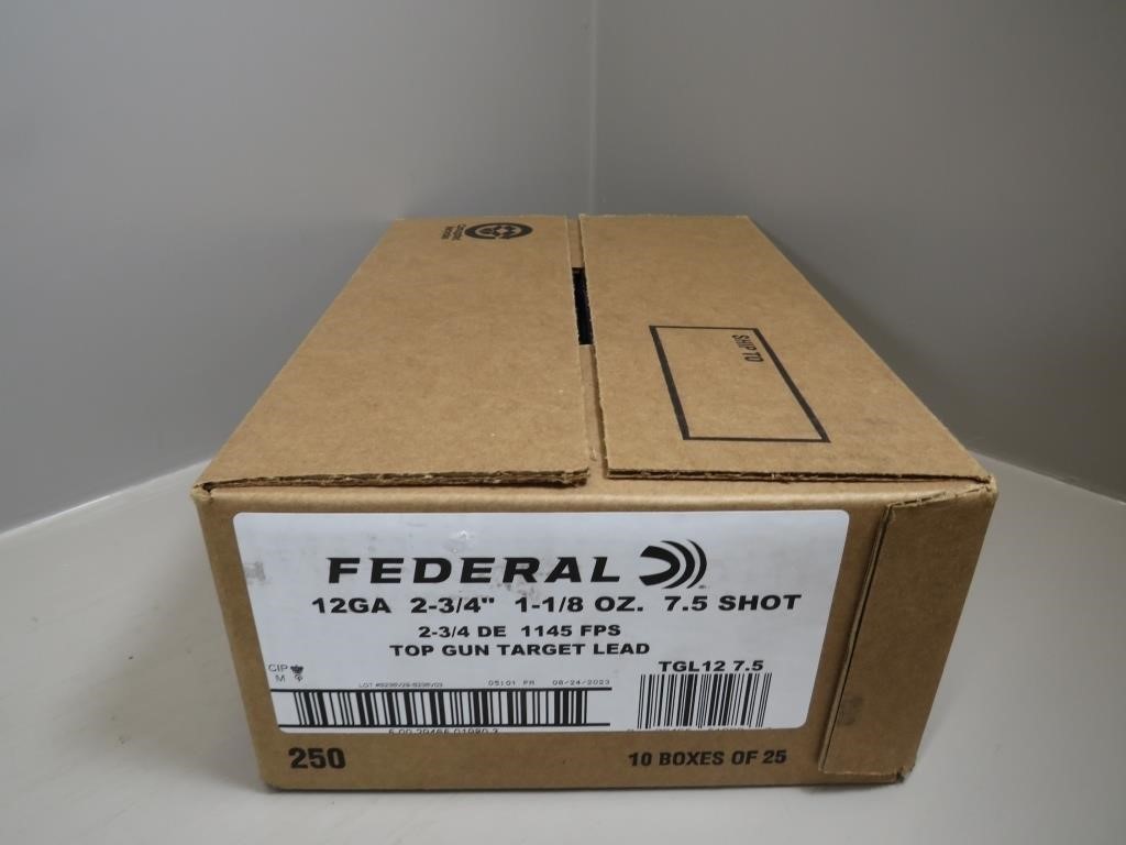 (Full Case) Federal Top Gun 12ga. 2 ¾” No. 7.5