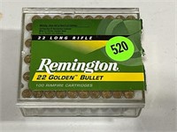100 rounds of Remington 22 gold bullet rimfire