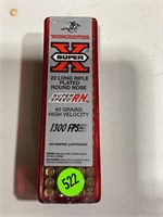 100 rounds of Winchester, super X 22 long rifle,