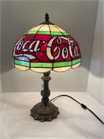 Tiffany style Coca-Cola lamp