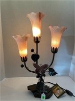 Dale Tiffany hand rolled art glass lamp with