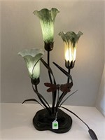 Tulip shade dragonfly lamp