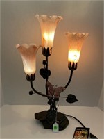Dale Tiffany hand rolled art glass lamp with