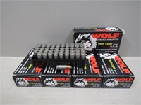 (250 Rounds) Wolf 9mm Luger 115gr. FMJ