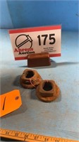 Wagon axle nuts 1 5/8 both right  threads