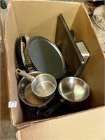 BOX POTS AND PANS ETC