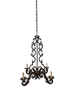 Ornate French Metal Hanging Light Fixture
