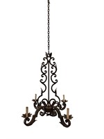 Ornate French Metal Hanging Light Fixture