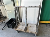 Mobile Single Sided Glass Storage Trolley