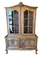 Carved French Oak Hutch
