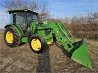 John Deere 5075E w/ H240 Loader Tractor