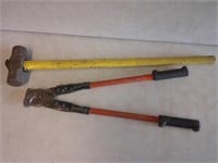 cable cutters and sledge