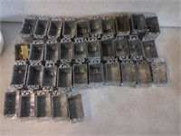 35 metal boxes
