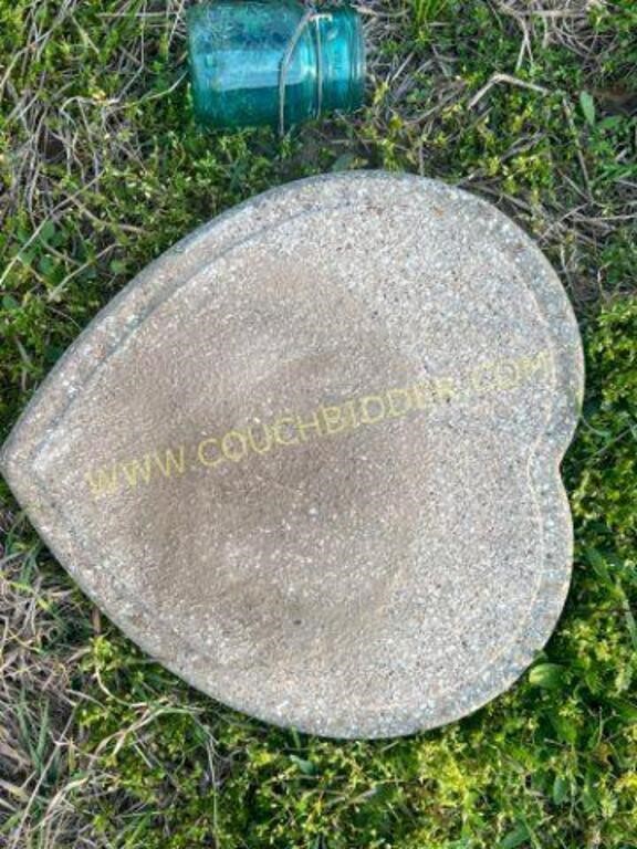Heart shaped stepping stone
