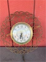 vintage MCM United Clock Co wall clock