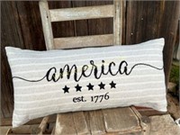 Nice "America" est 1776 porch pillow