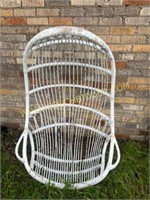 Vintage wicker hanging swing chair-no frame