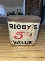 Rigbys 5c value antique can  (Con1)