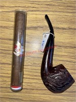 Vintage Briar Pipe and Vtg Cigar  (con1)