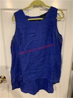 Grace Elements Blue Linen Tank Size 2X (Madison)