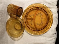 Depression glass nursery rhyme Childs dishes