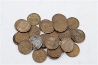 (27) Mixed Year Wheat Back Pennies