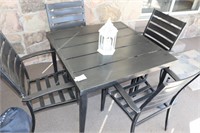 Patio table with chairs