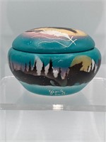4” Native American Painted Clay Pot