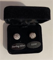 Macy&Co. Bridge Diamond Diamond Earrings 1/10 CTTW