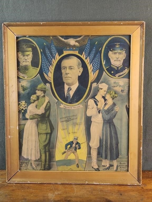 WwI Framed Print Pres Wilson Poster For Soldiers
