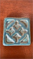 Pewabic Detroit 3”x3” Geometric Tile yr 2000