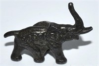 1940 Black Elephant Lapel Pin Brooks Illinois