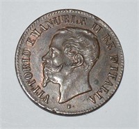 2 Centesimi Coin - Victor Emmanuel II Italy 1862