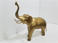 Vintage Solid Bronze Elephant Sculpture H174