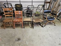 Wicker Rocker- Wooden Chairs