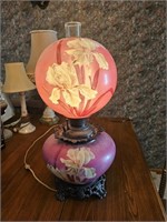 Victorian Hand Painted Lamp