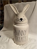 Rae Dunn magenta bunny jar