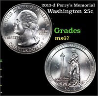 2013-d Perry's Memorial Washington Quarter 25c Gra
