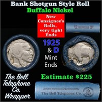 Buffalo Nickel Shotgun Roll in Old Bank Style 'Bel