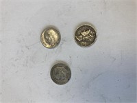 3 silver dimes