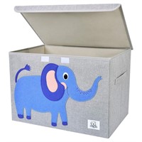 Foldable Large Kids Toy Chest with Flip-Top Lid
